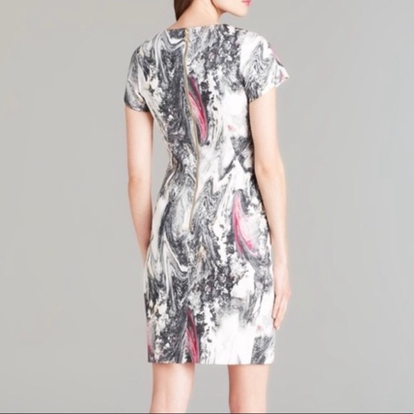Rachel Roy marble print short sleeve dress Sz 2 - Picture 3 of 7
